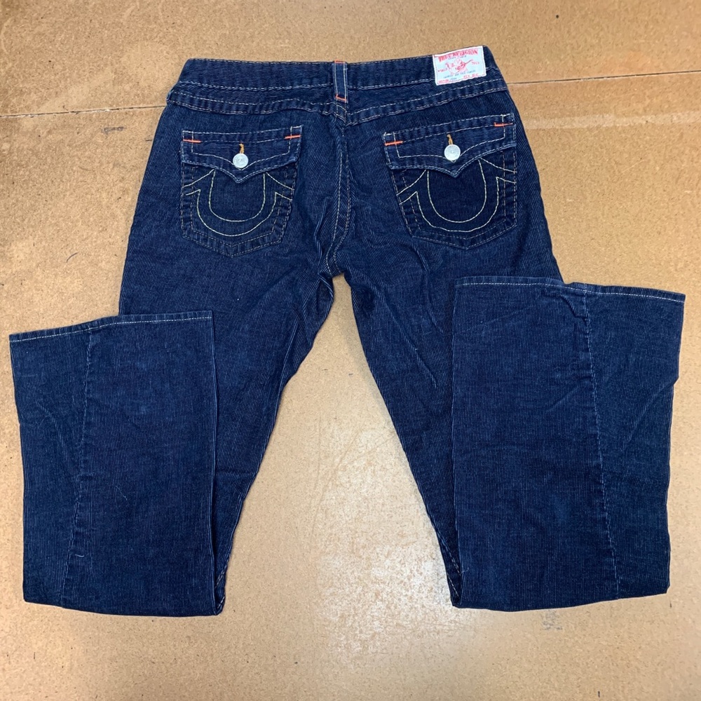 Used Indigo Corduroy Boot Cut True Religion Sz 32